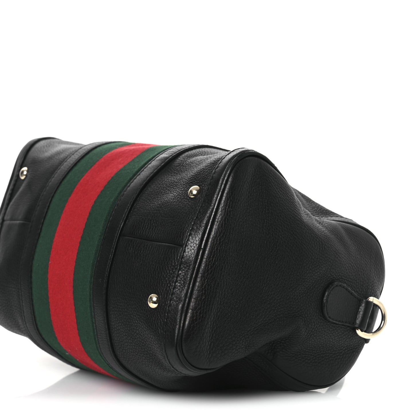 Calfskin Vintage Web Medium Boston Black