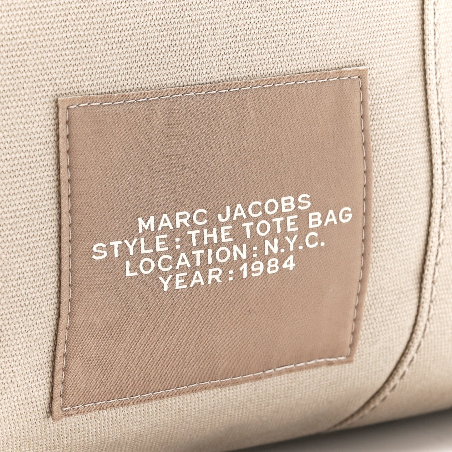 Cotton Canvas Large The Tote Bag Beige
