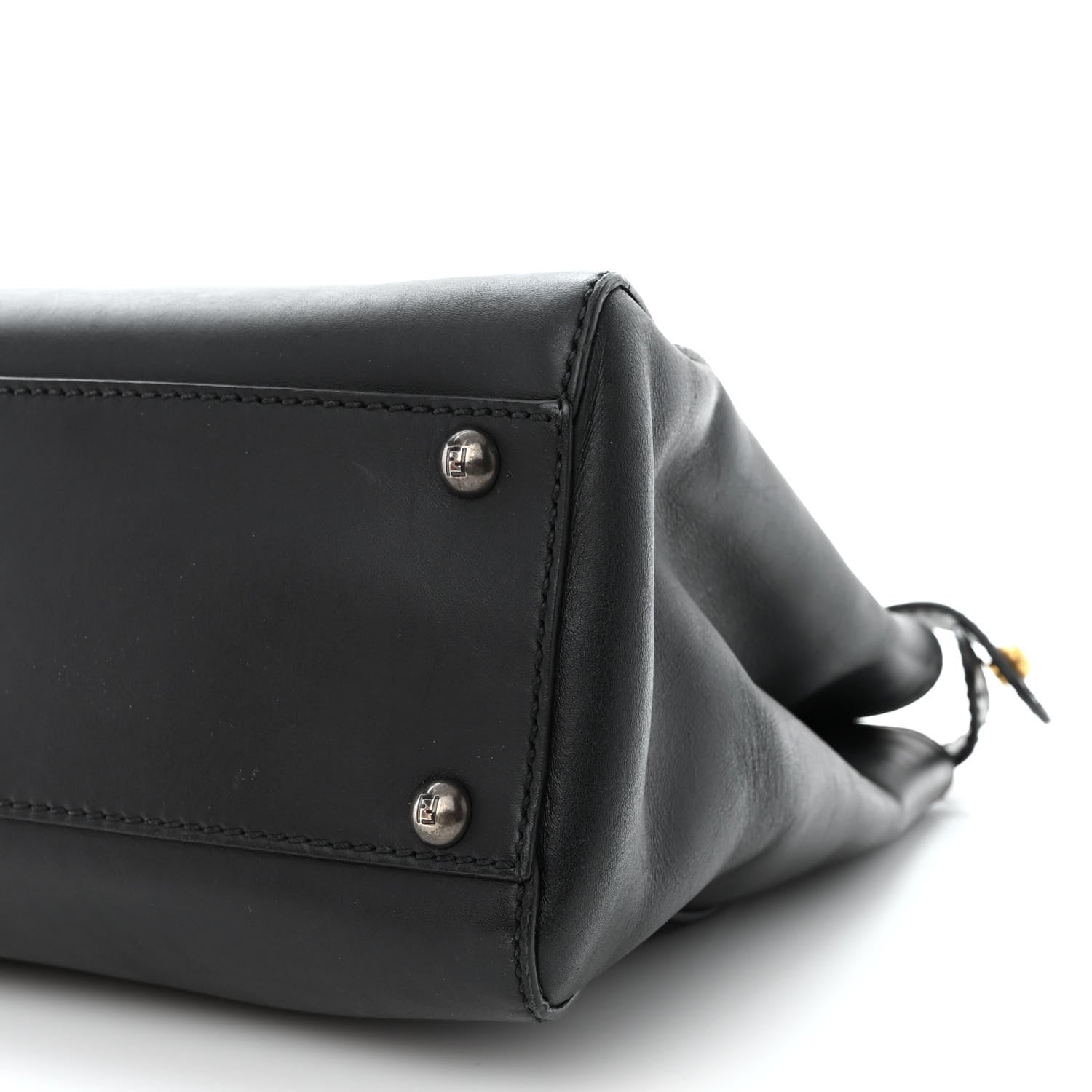 Fendi Vitello Suede Medium Peekaboo Iconic Satchel Black 11 of 16