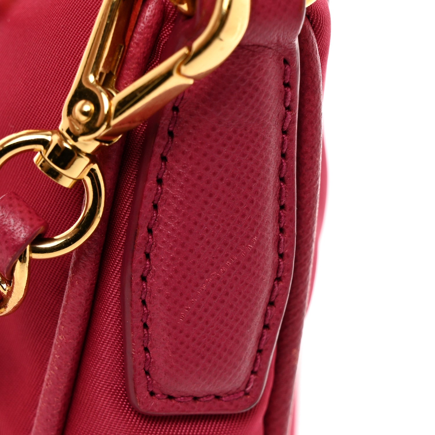 Prada Tessuto Nylon Saffiano Crossbody Bag Ibisco 12 of 12