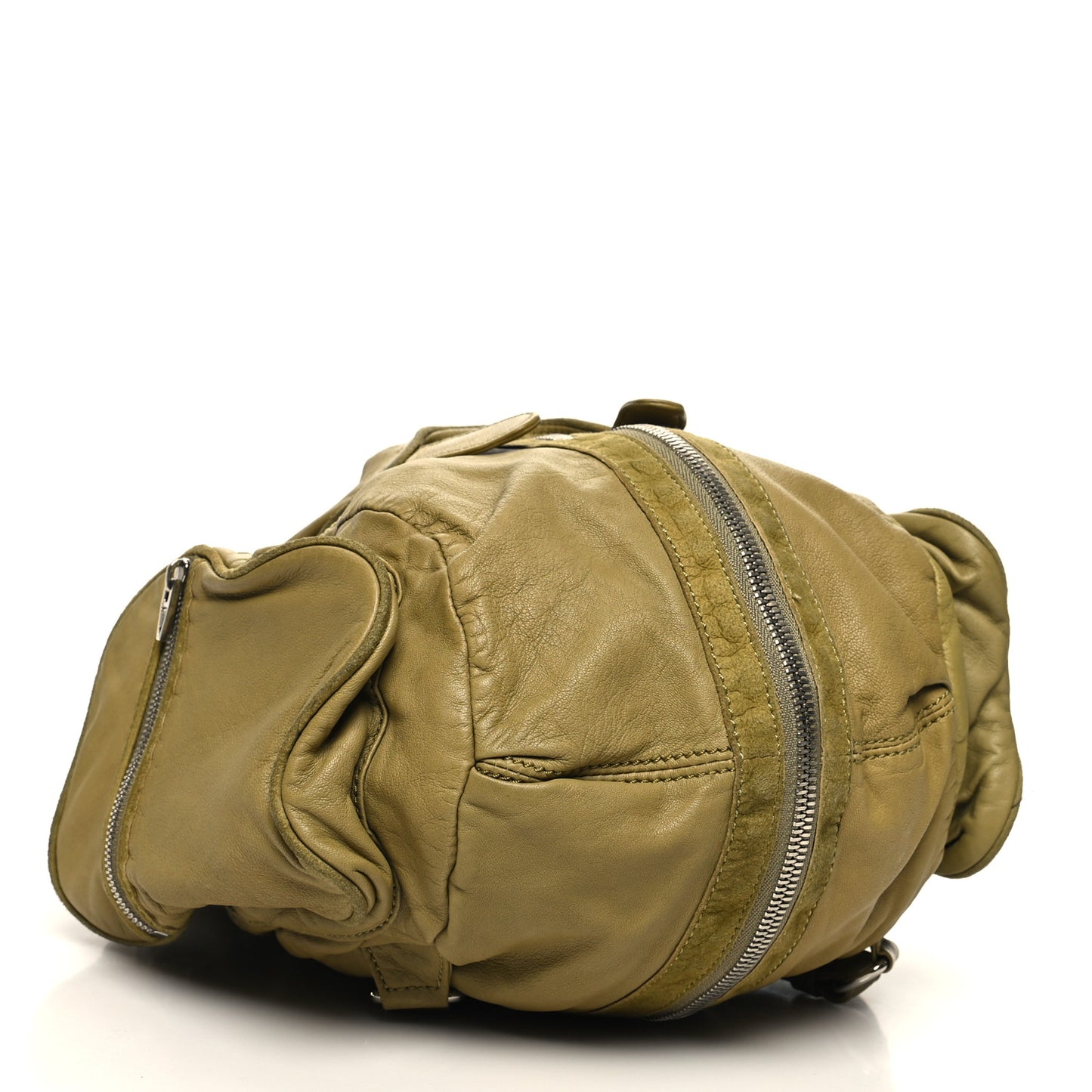 Lambskin Mini Marti Backpack Green Silver Hardware
