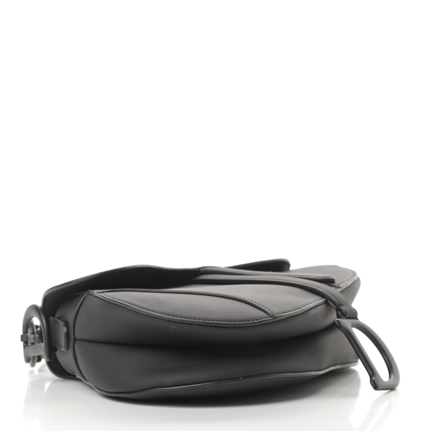 Ultra Matte Calfskin Saddle Bag Black