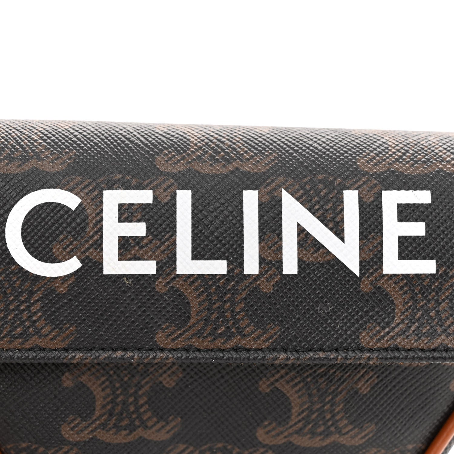 Celine Triomphe Canvas Mini Triangle Crossbody Bag Tan 8 of 11