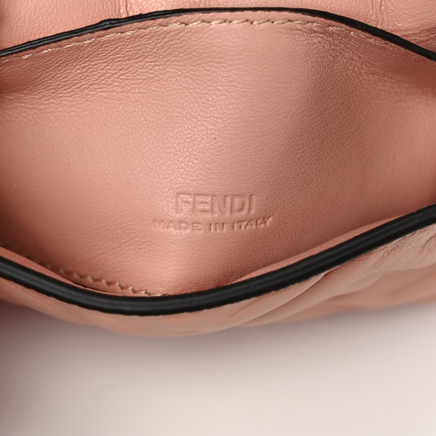 Nappa Matisse FF Embossed Nano Chain Baguette Rosa Bourbon
