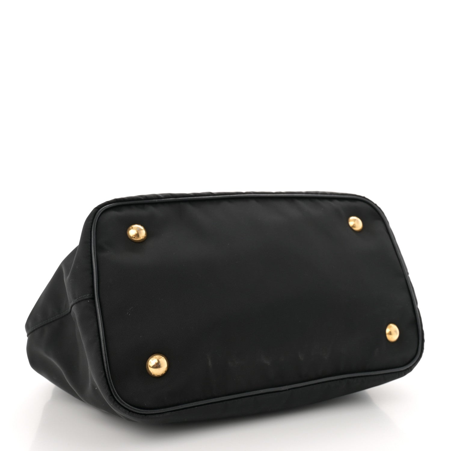 Prada Tessuto Nylon Soft Calf Tote Black 4 of 16