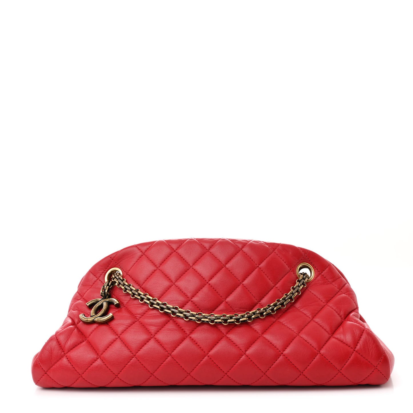 Lambskin Quilted Medium Just Mademoiselle Red