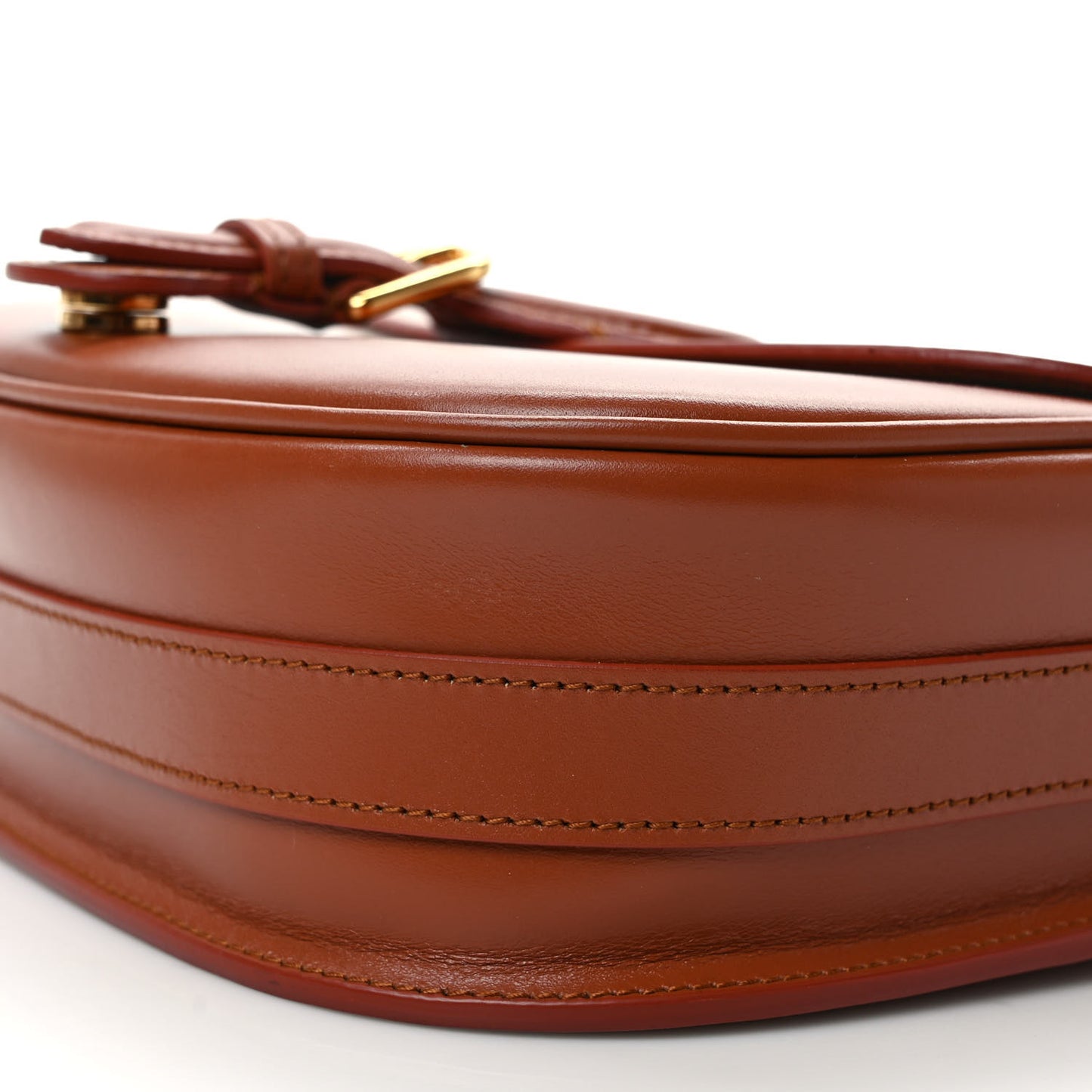 Box Calfskin Medium Bobby Flap Dark Tan