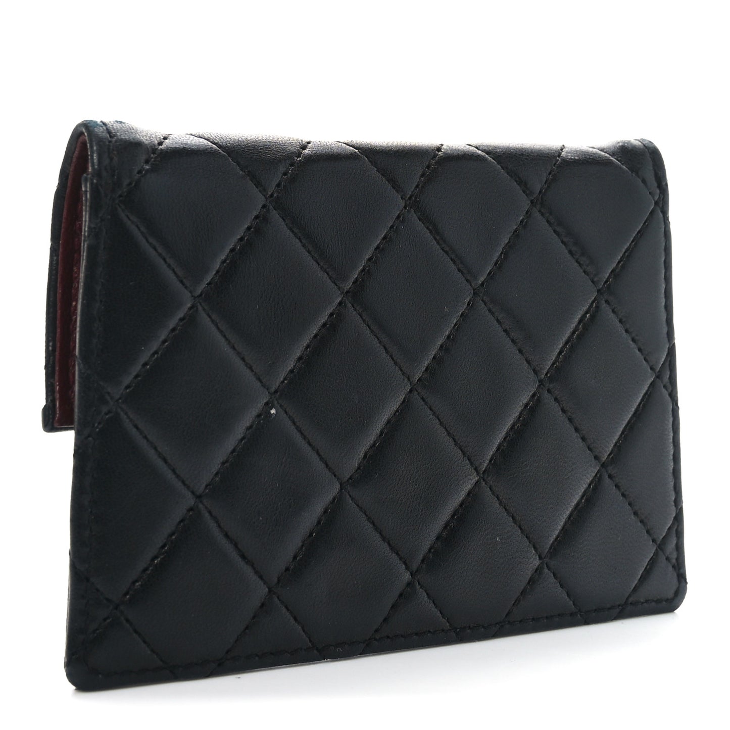Lambskin Quilted Coin Purse Black