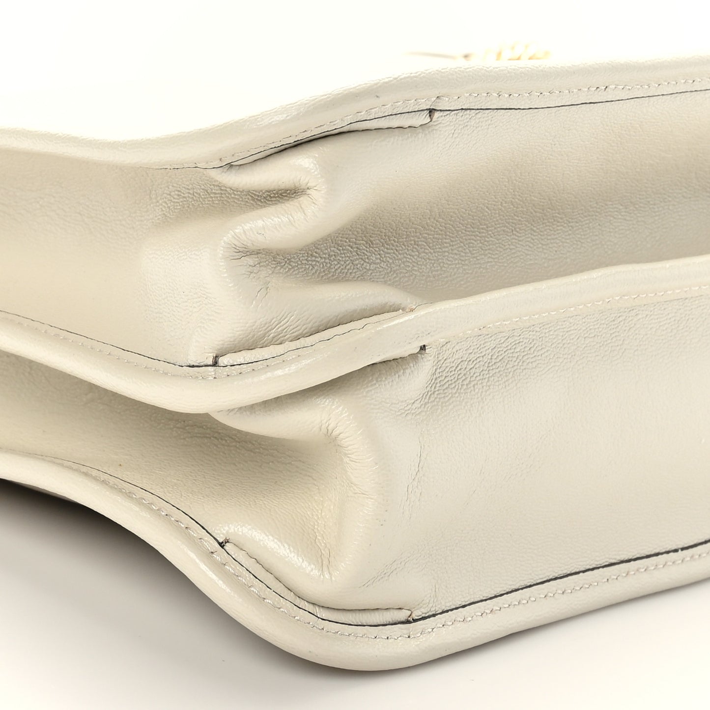 New Sakai Calfskin Lux Medium Horsebit 1955 Tote Bag Mystic White