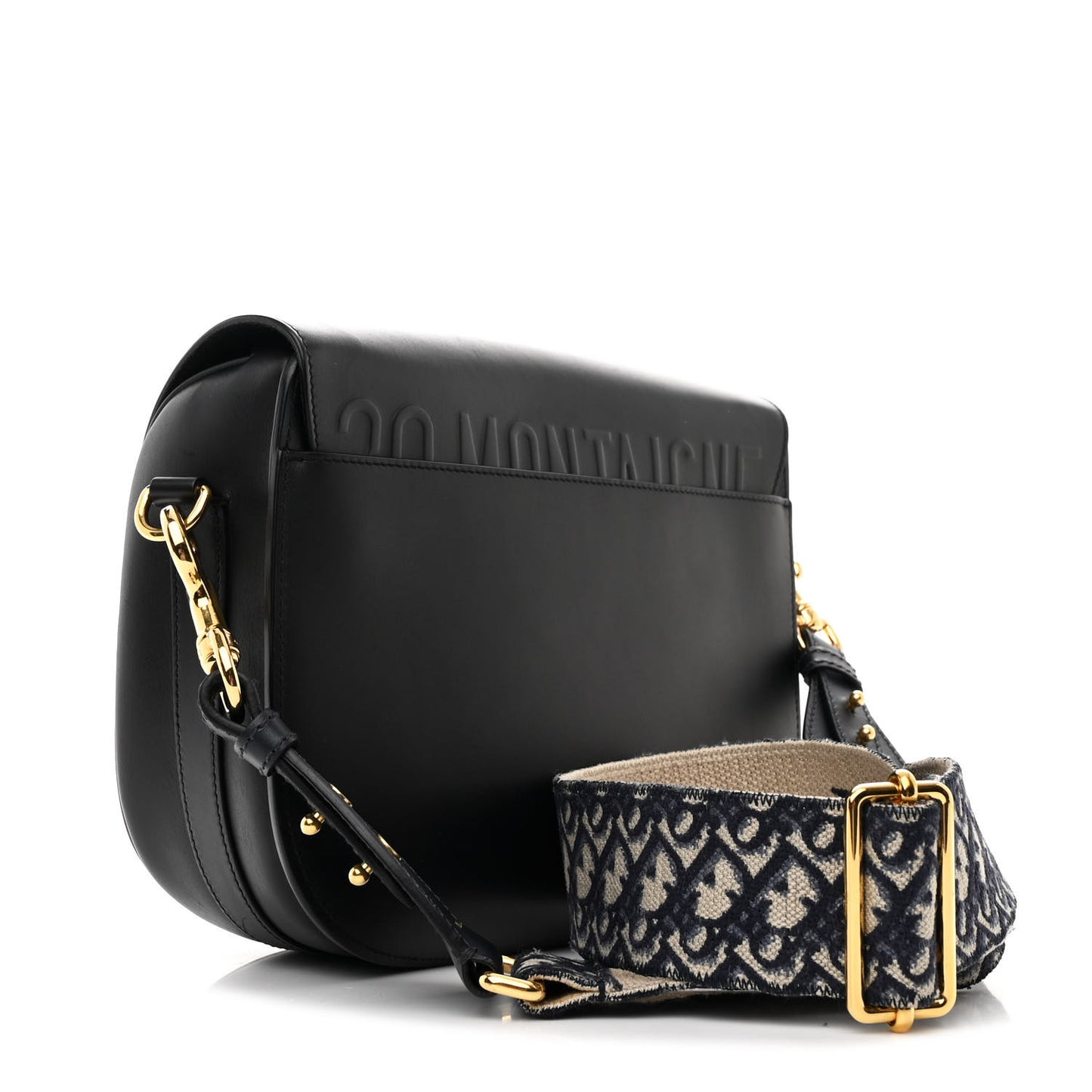 Box Calfskin Large Bobby Flap Black