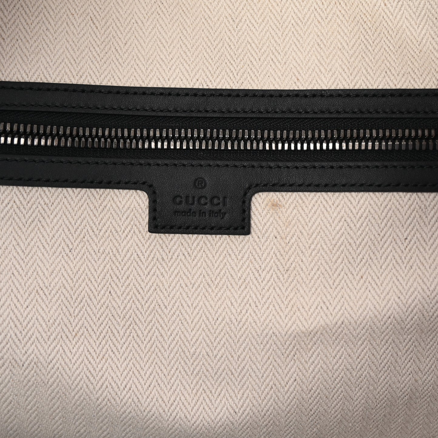 GG Supreme Monogram Calfskin GG Emblem Medium Duffle Bag Black