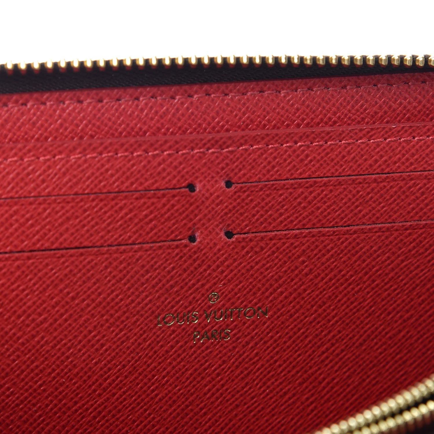 Louis Vuitton Damier Ebene Clemence Wallet Cherry 6 of 6