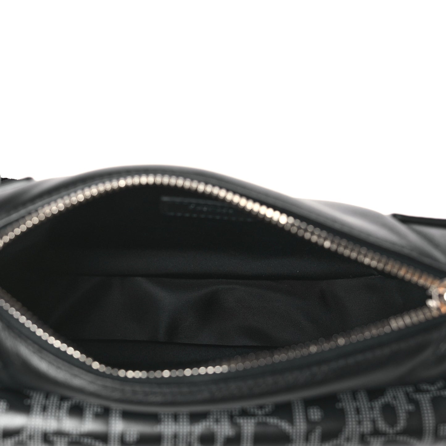 Galaxy Calfskin Oblique World Tour Saddle Belt Bag Black