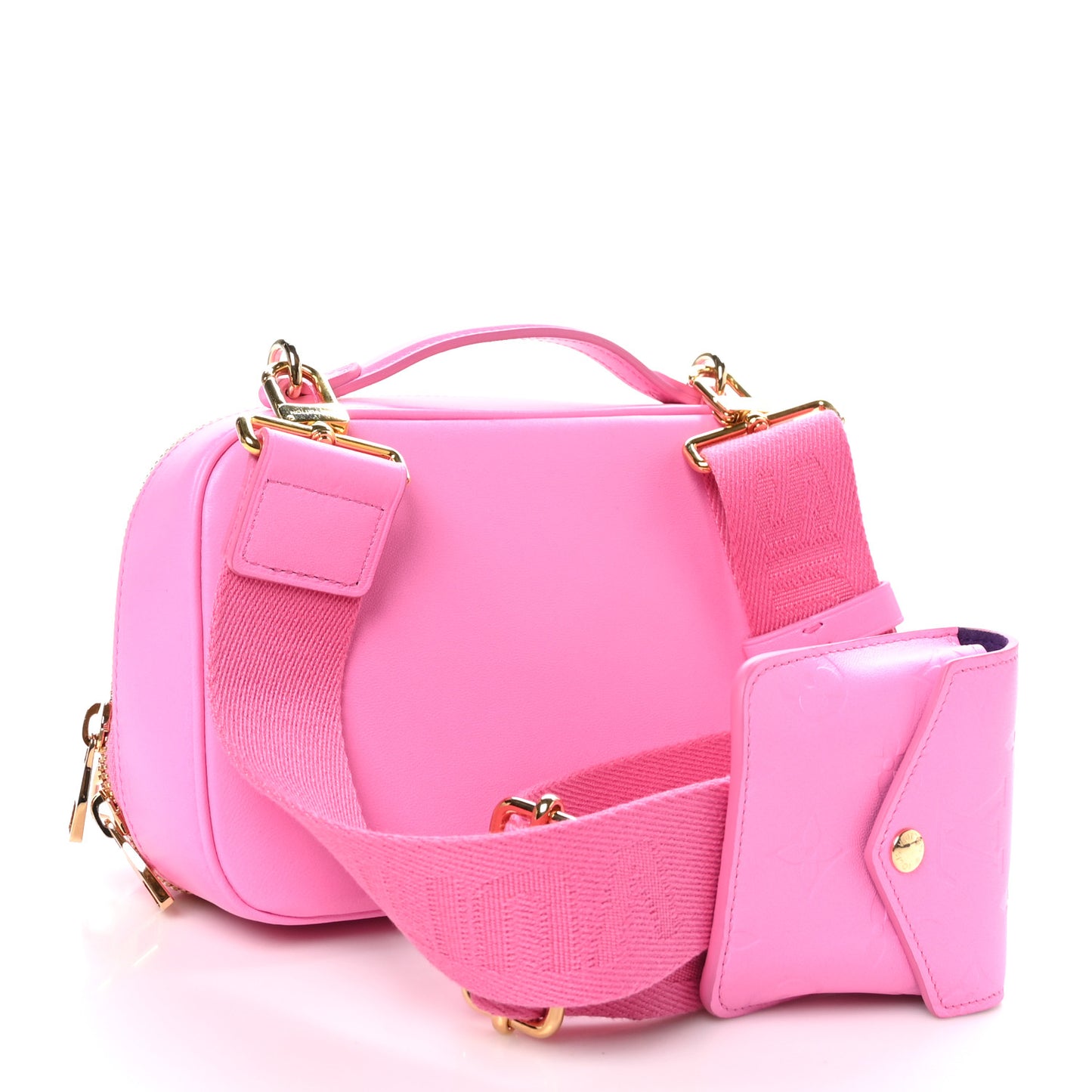 Calfskin Embossed Monogram Vuittamins Utility Crossbody Rose Violet
