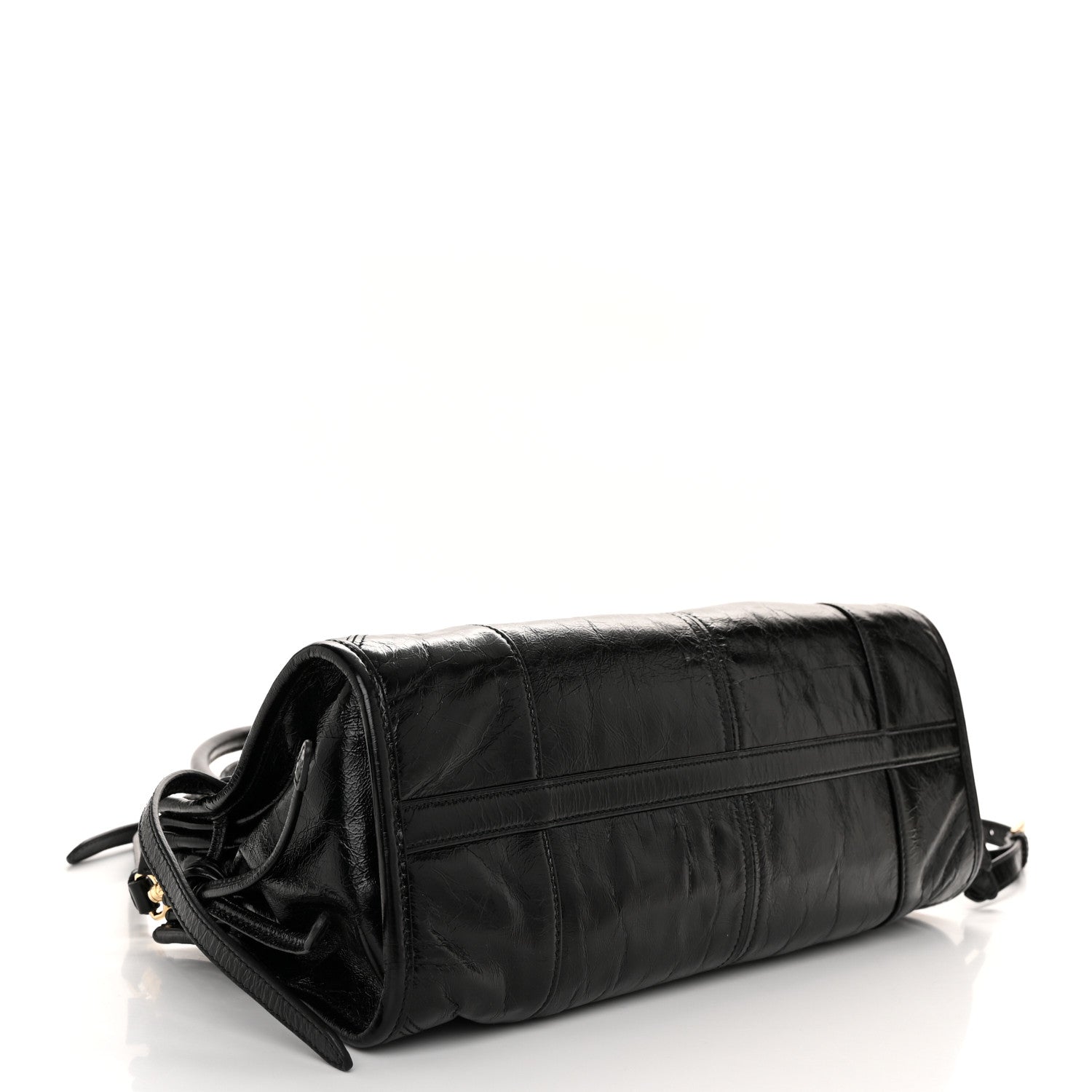 Prada Shiny Nappa Medium Shoulder Bag Black 4 of 10