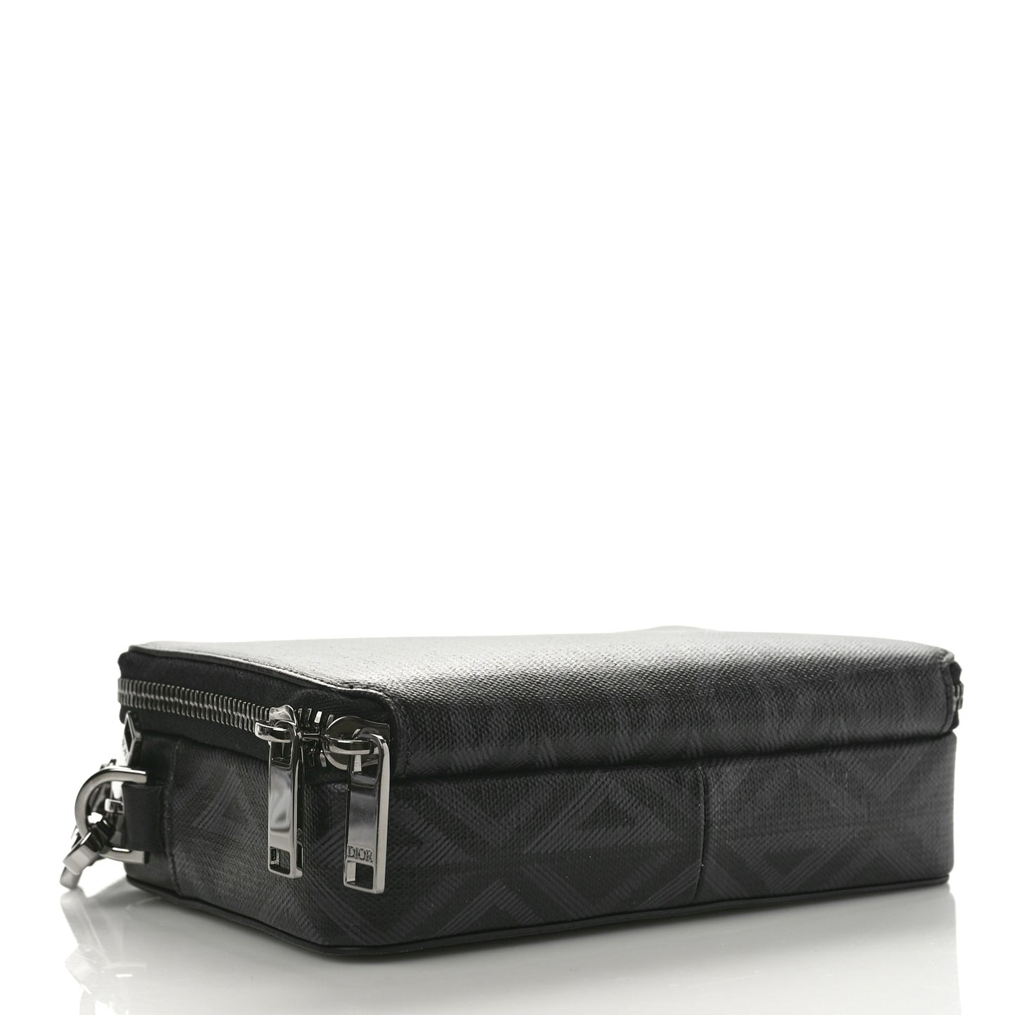 Coated Canvas CD Diamond Messenger Pouch Black