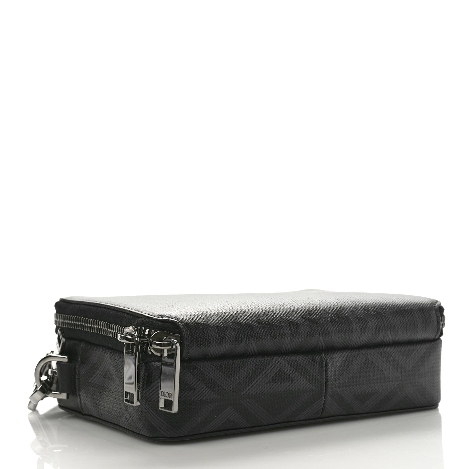 Christian Dior Coated Canvas CD Diamond Messenger Pouch Black 4 of 8