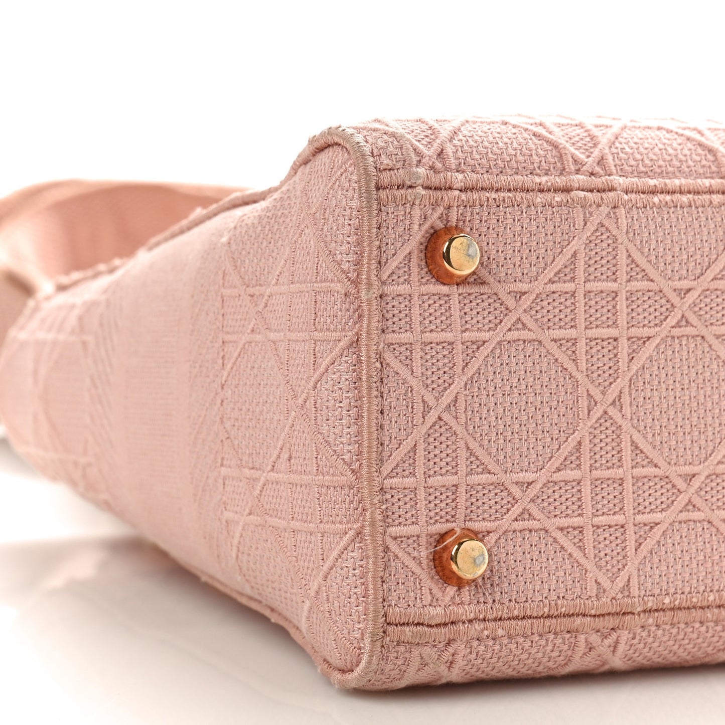 Canvas Embroidered Cannage Medium Lady D-Lite Pink