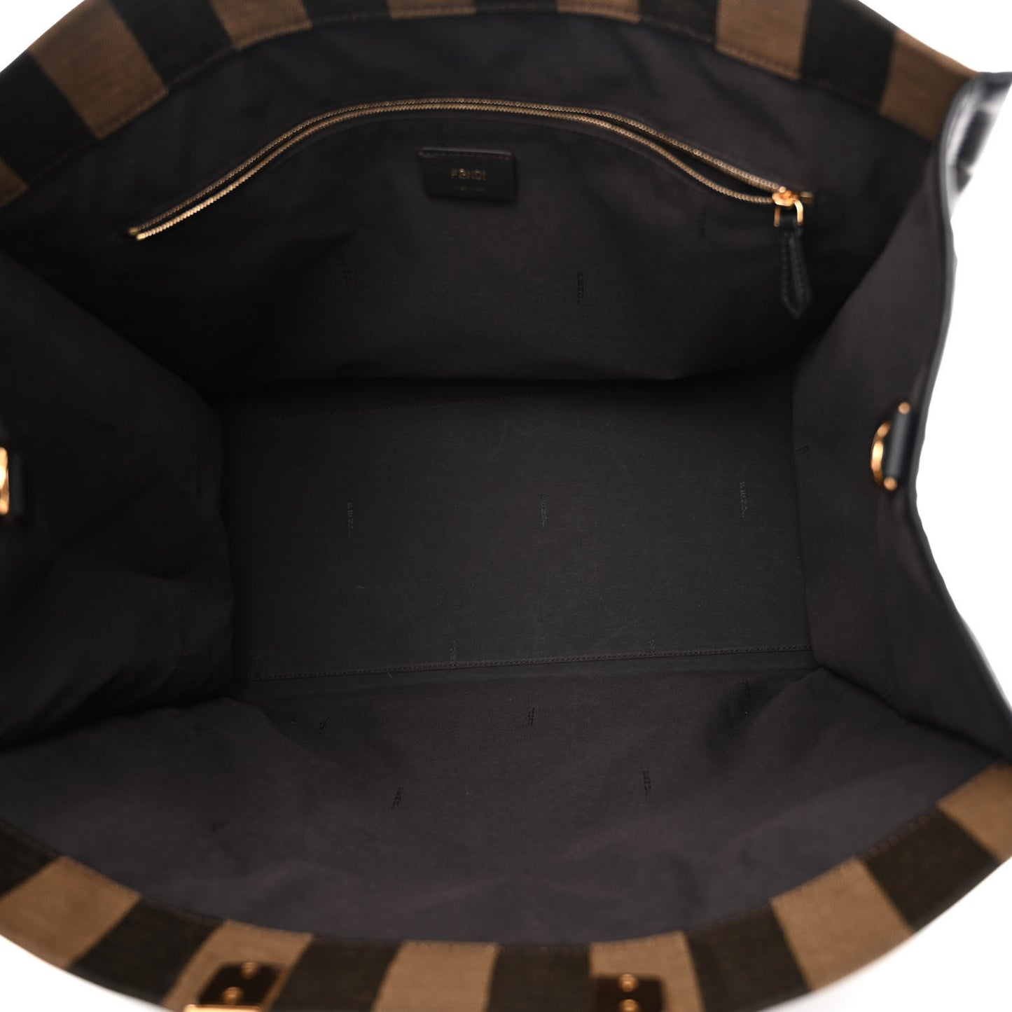 Fabric Jacquard Vitello Seta Plexiglass Pequin Gingham Large Fendi Sunshine Shopper Tote Tobacco Moro Black