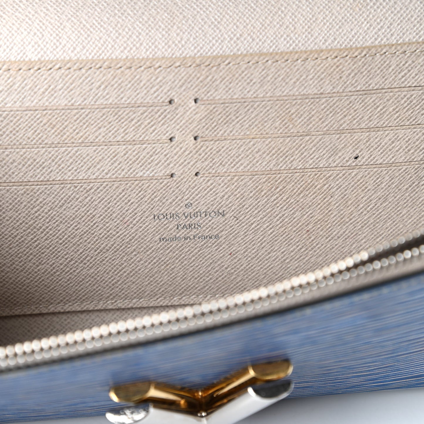 Epi Twist Chain Wallet Denim Light