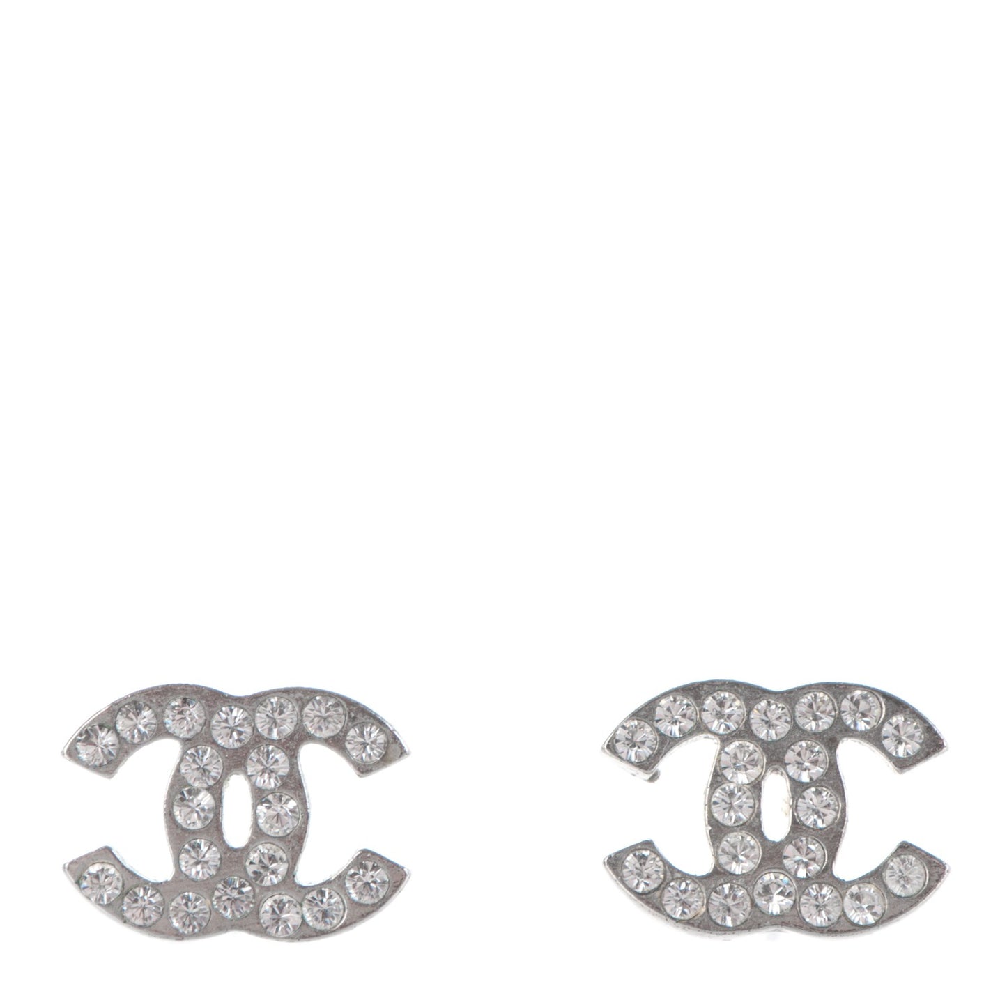 Crystal Timeless CC Earrings Silver