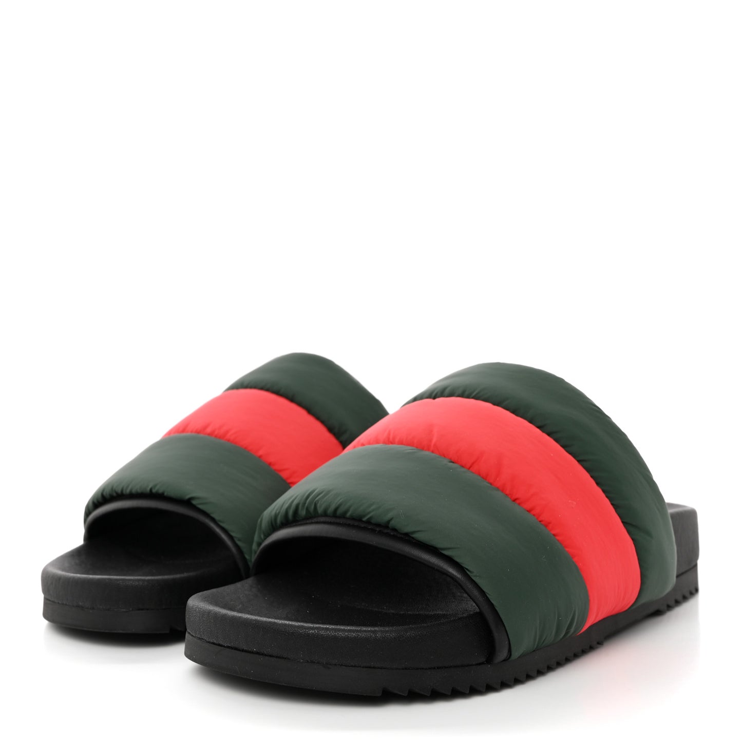 Nylon Web Womens Slide Sandals 35 Black Green Red