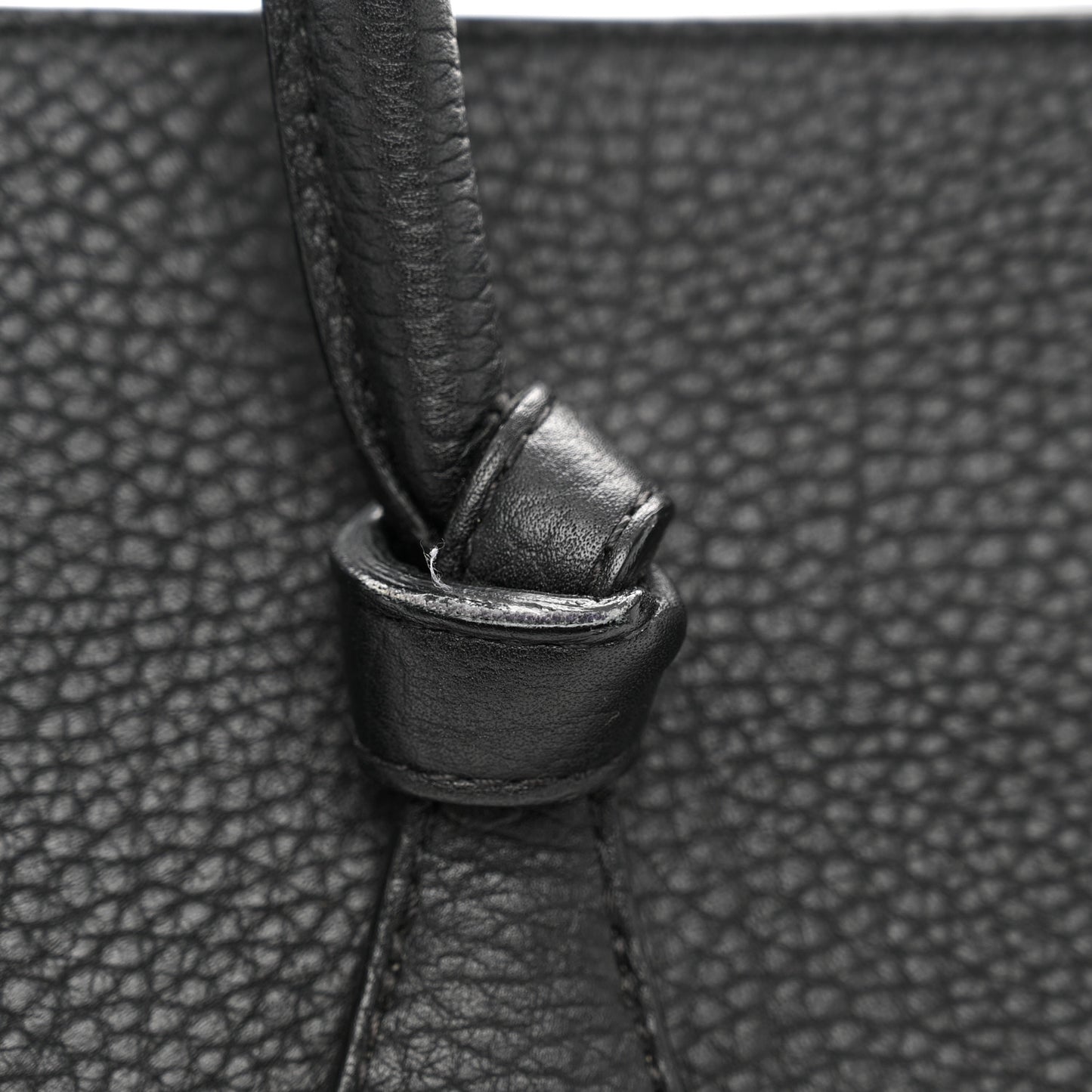 Crisped Calfskin Mini Tie Knot Tote Black