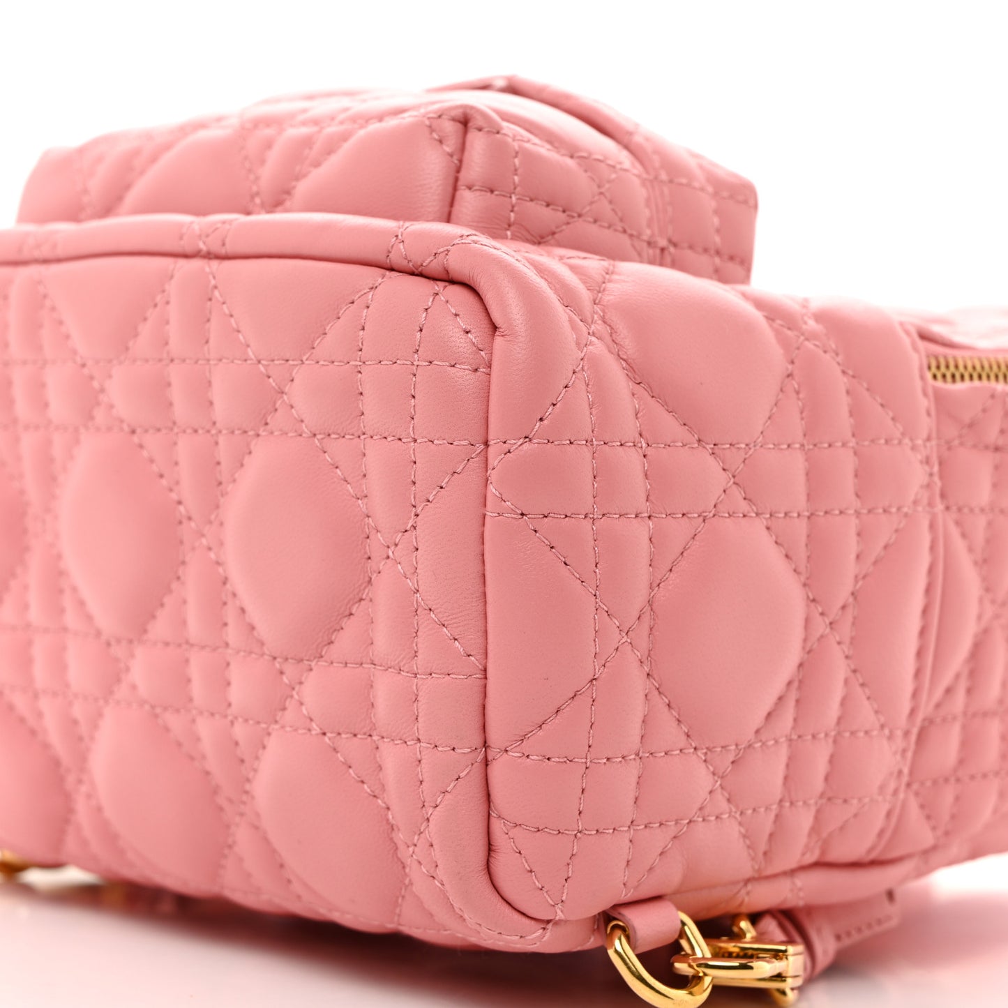 Lambskin Cannage Mini Backpack Peach Blossom