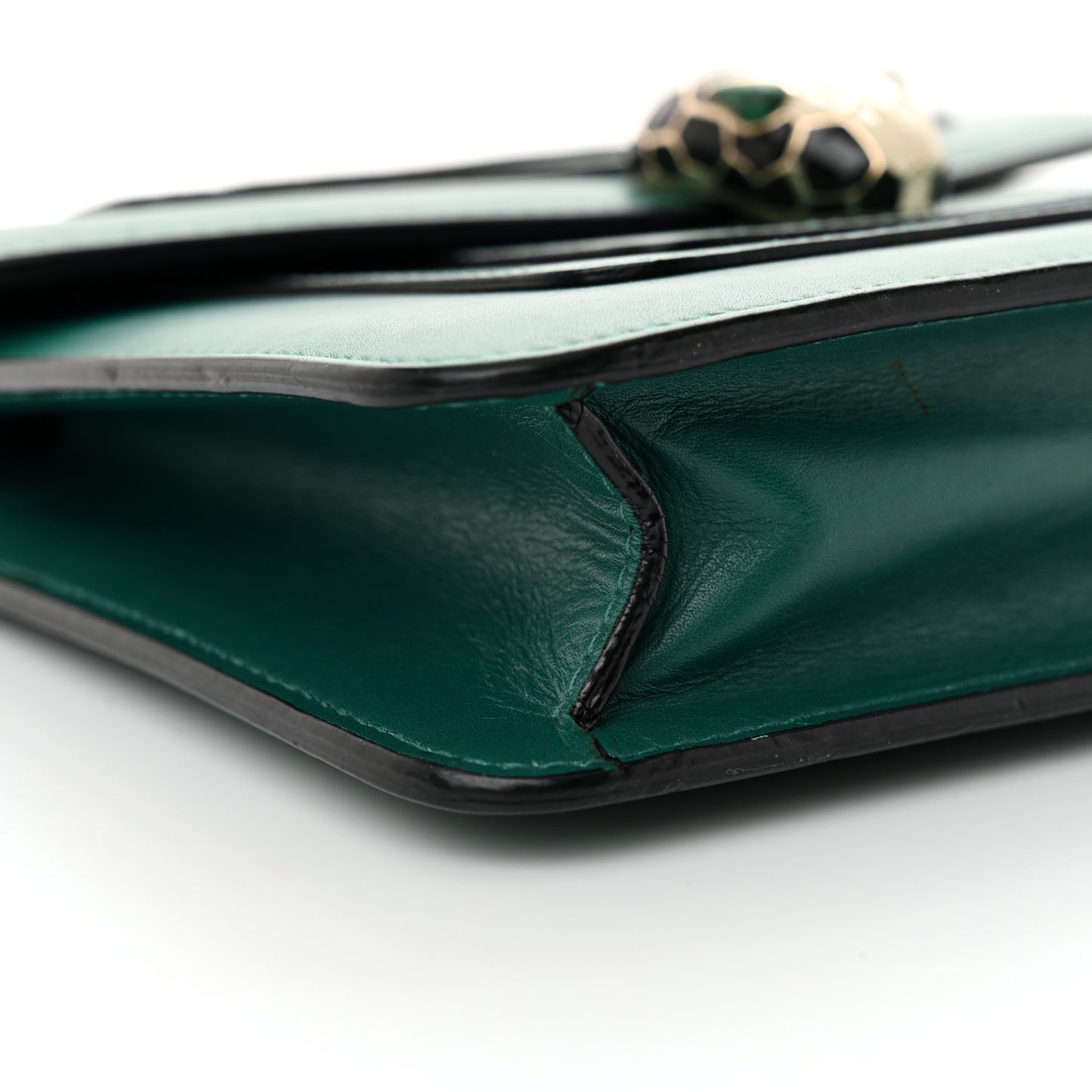 Calfskin Small Serpenti Forever Snake Strap Crossbody Bag Emerald Green