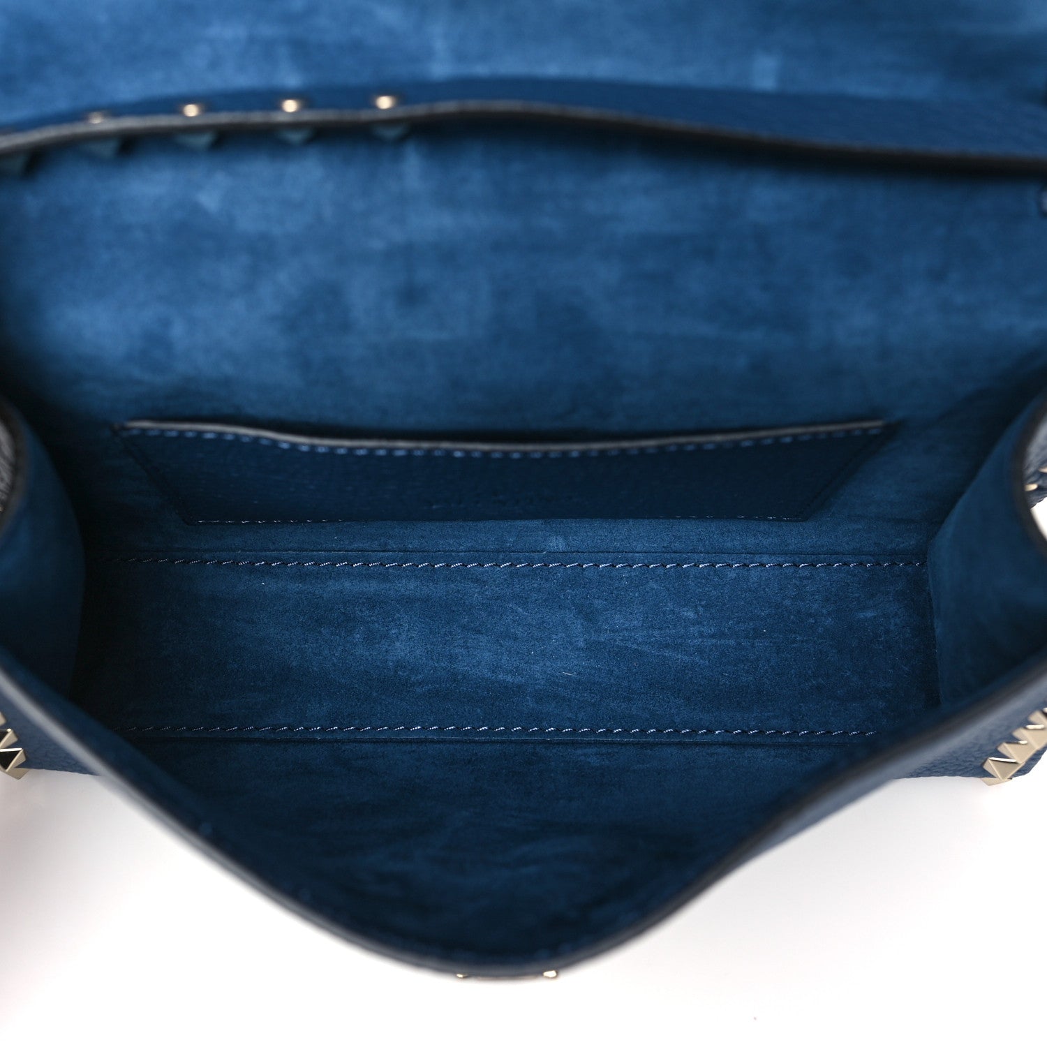 Valentino Garavani Pebbled Calfskin Medium Rockstud Flip Lock Crossbody Bag Peacock 5 of 9