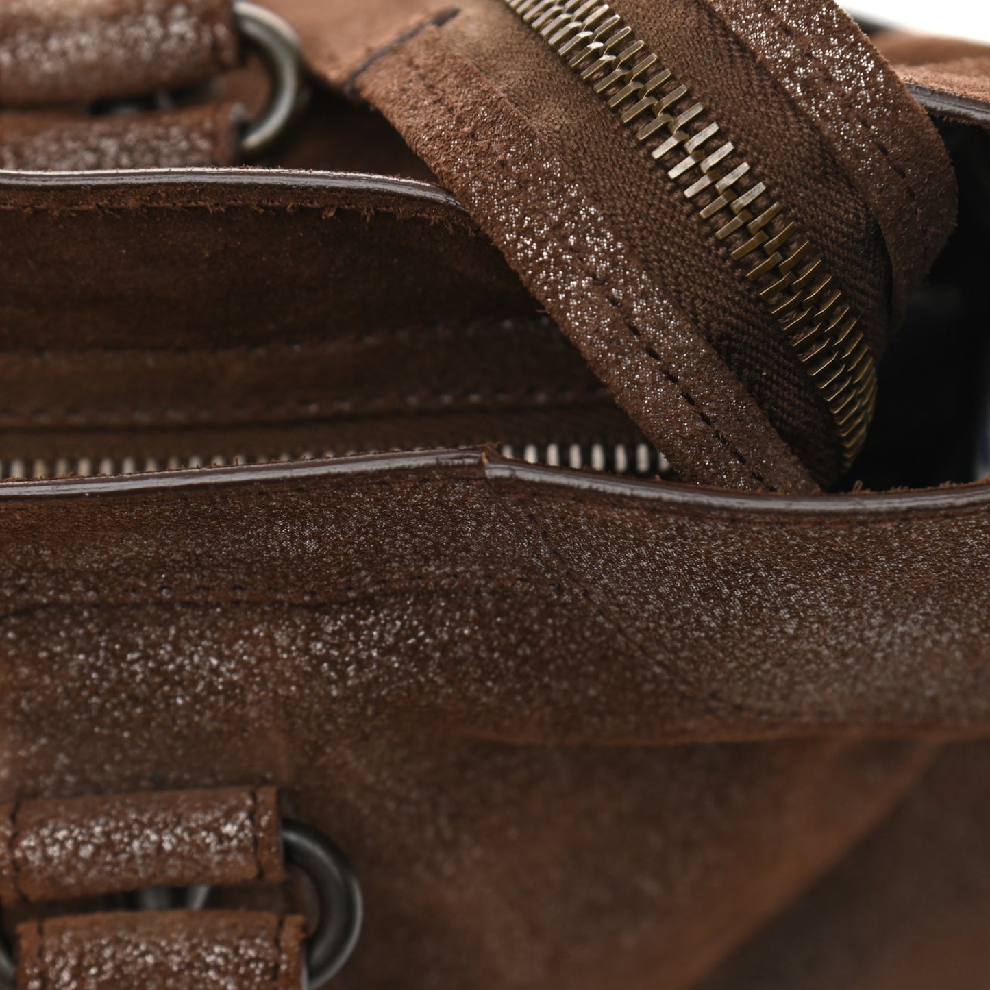 Metallic Craquele Calfskin Classic Hardware City Bronze