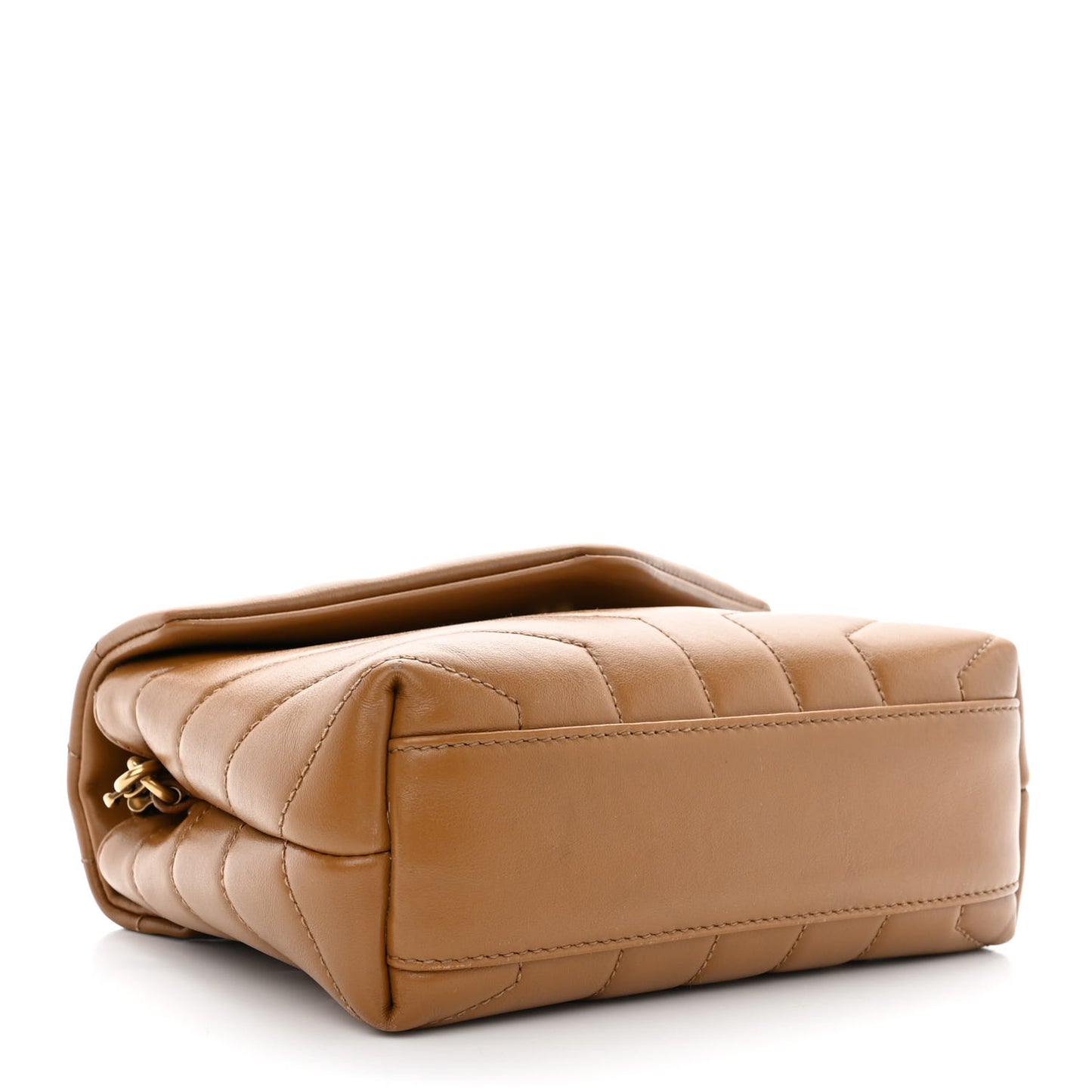 Calfskin Y Quilted Monogram Toy Loulou Crossbody Bag Dark Natural