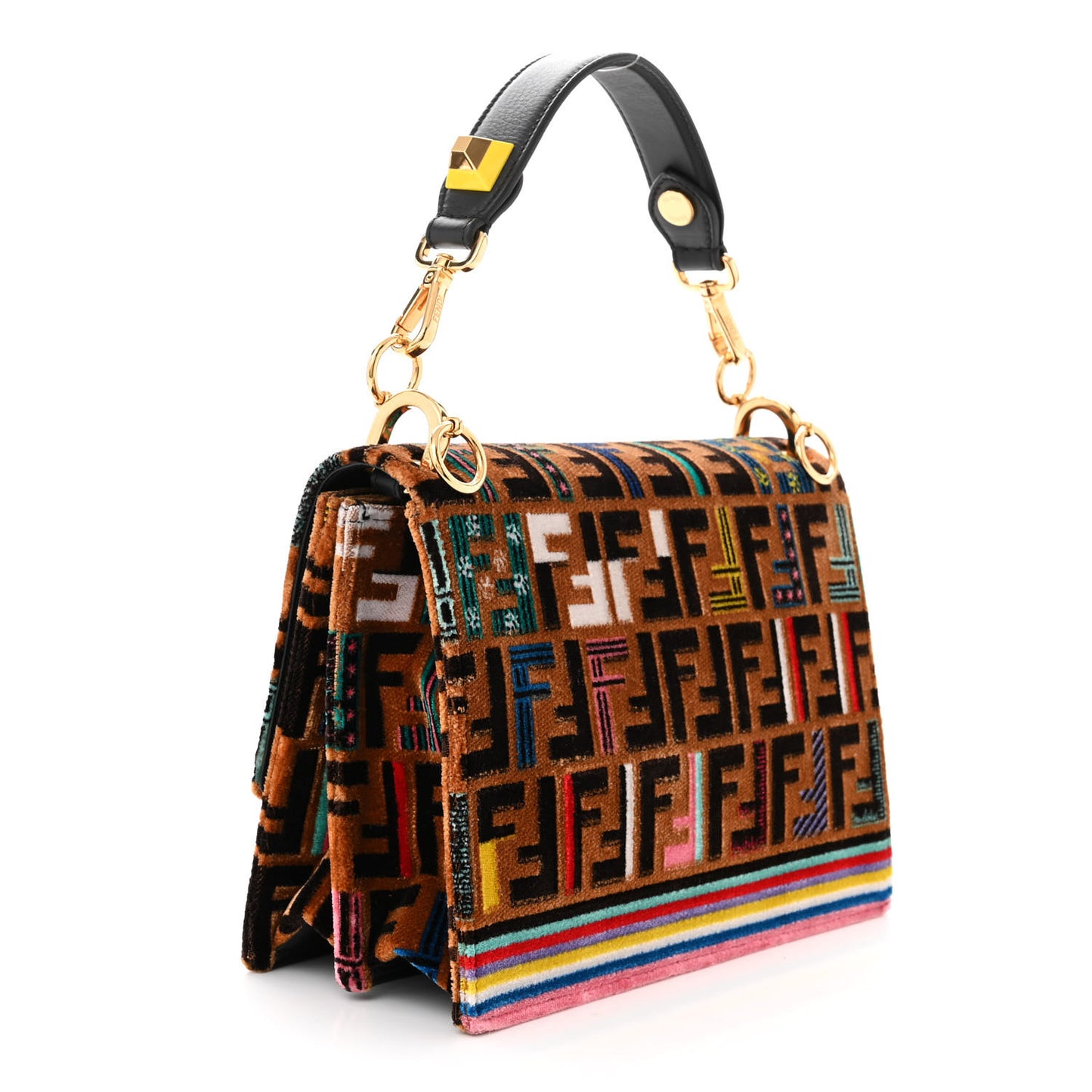 Velvet Vitello Dolce Fun Fair Kan I Shoulder Bag Tobacco Multicolor Black
