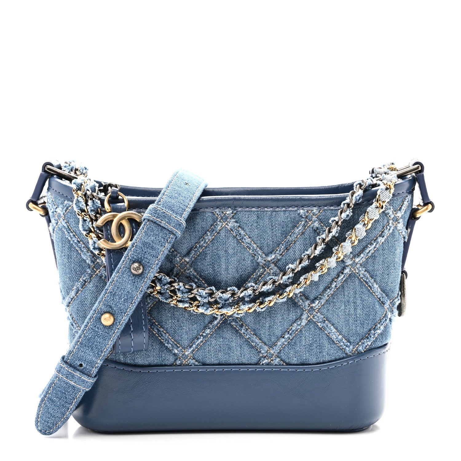 Chanel Denim Calfskin Small Gabrielle Hobo Blue 1892666 – FASHIONPHILE