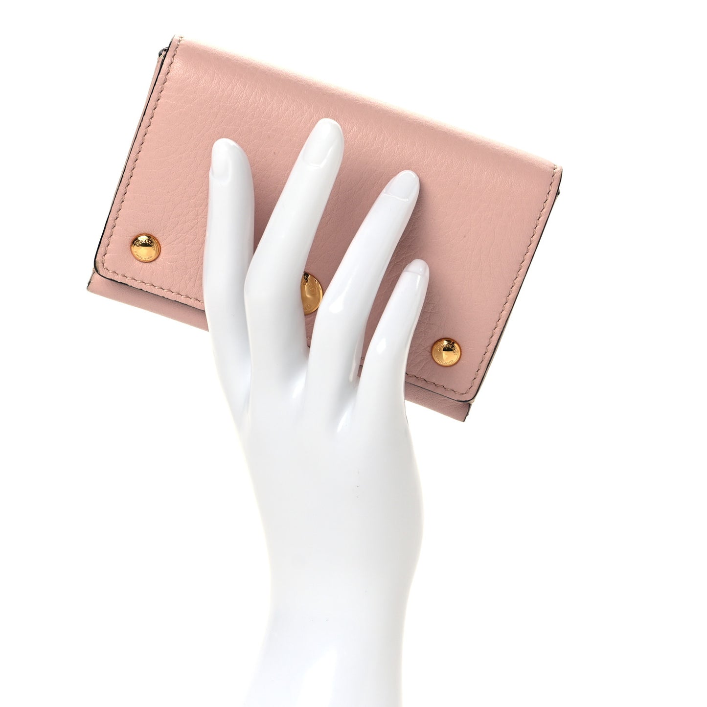 Calfskin Compact Wallet Pink