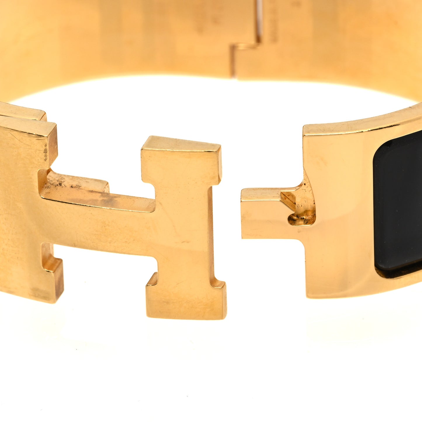 Enamel Wide Clic Clac H Bracelet PM Black