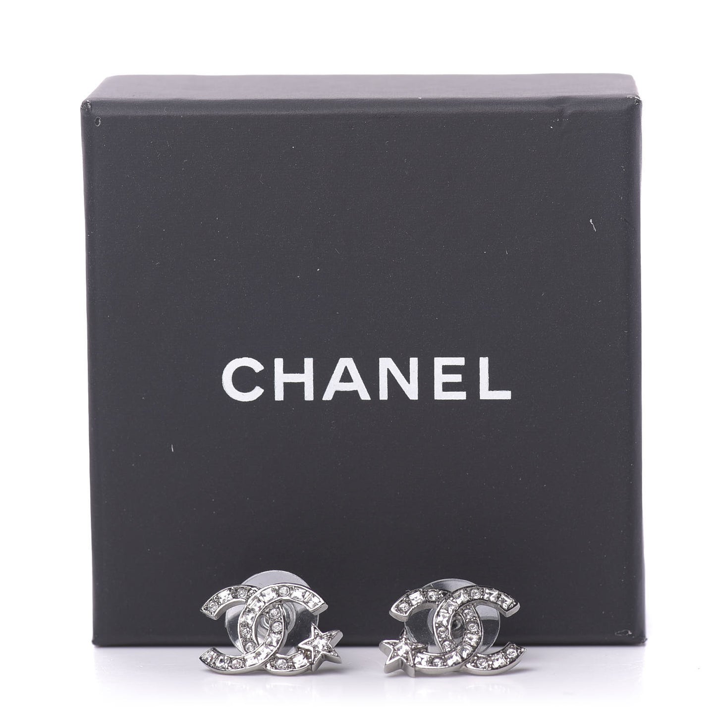 Crystal CC Starfall Earrings Silver