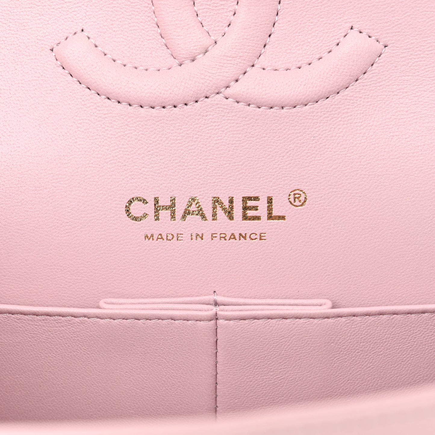 Caviar Quilted Medium Double Flap Light Pink