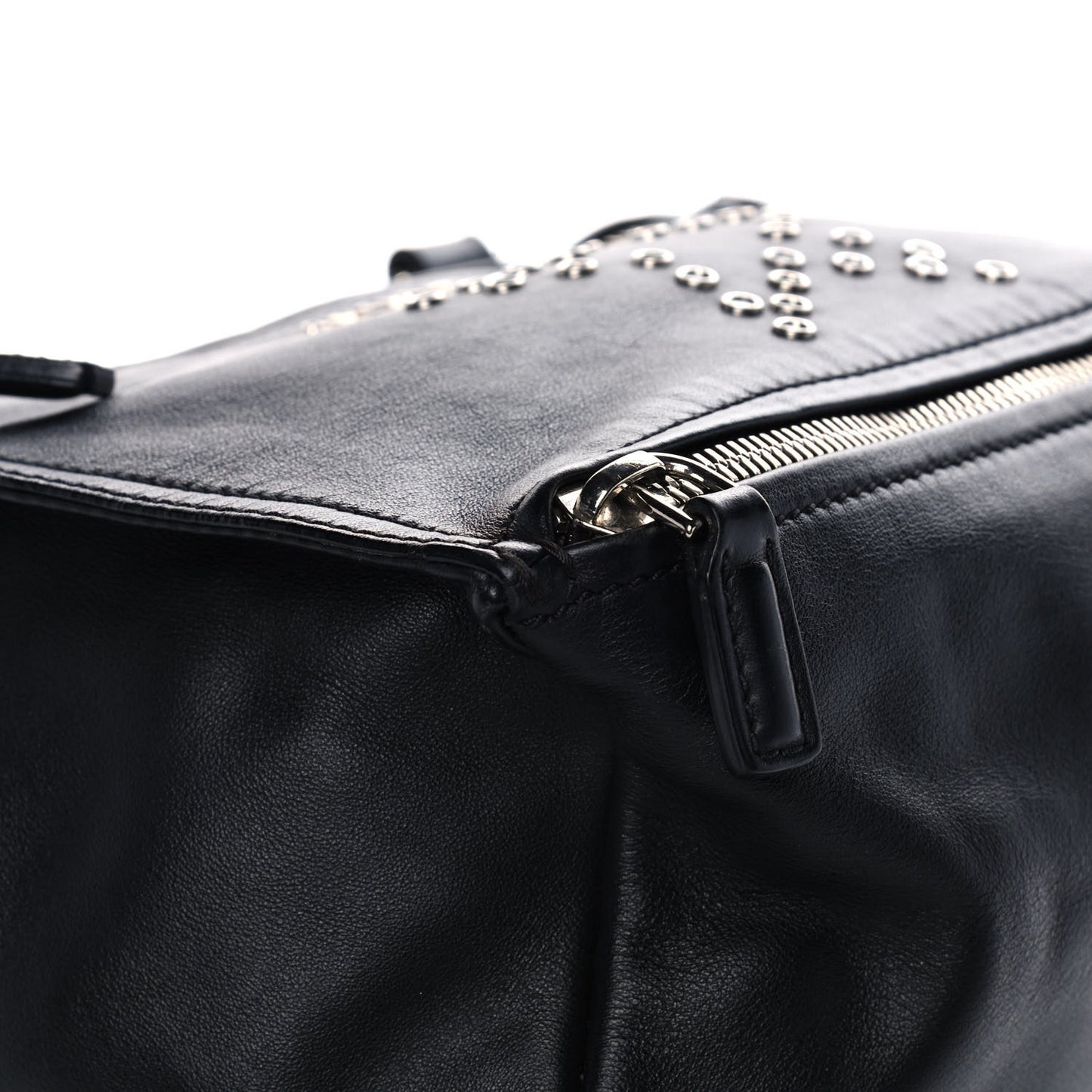 Calfskin Small Studded Star Pandora Black