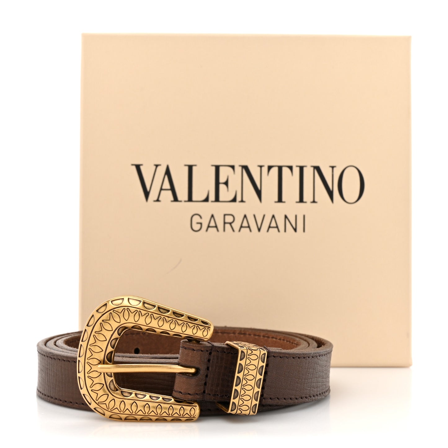 Calfskin Vlogo Signature 20mm Belt 90 36 Chocolate