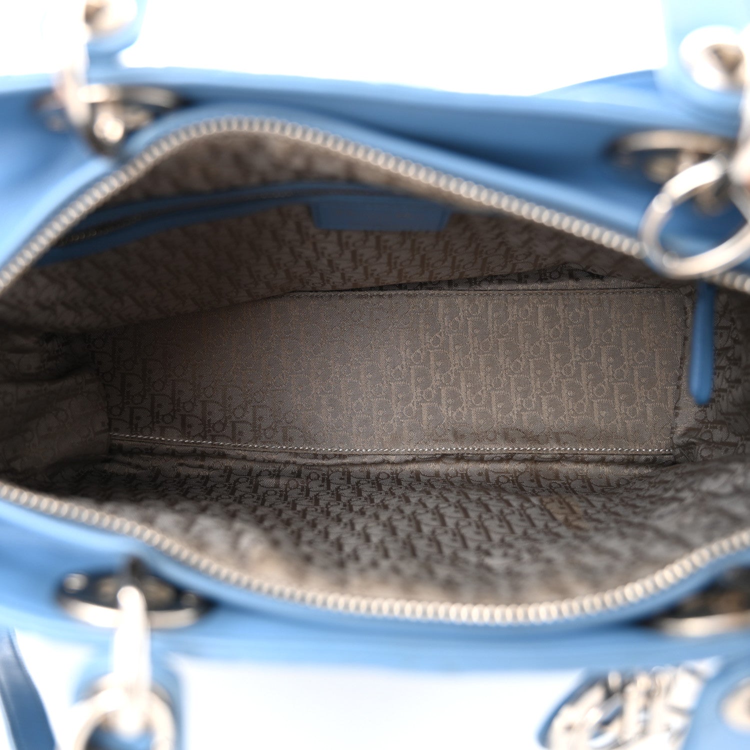 Christian Dior Lambskin Cannage Large Lady Dior Blue 5 of 10