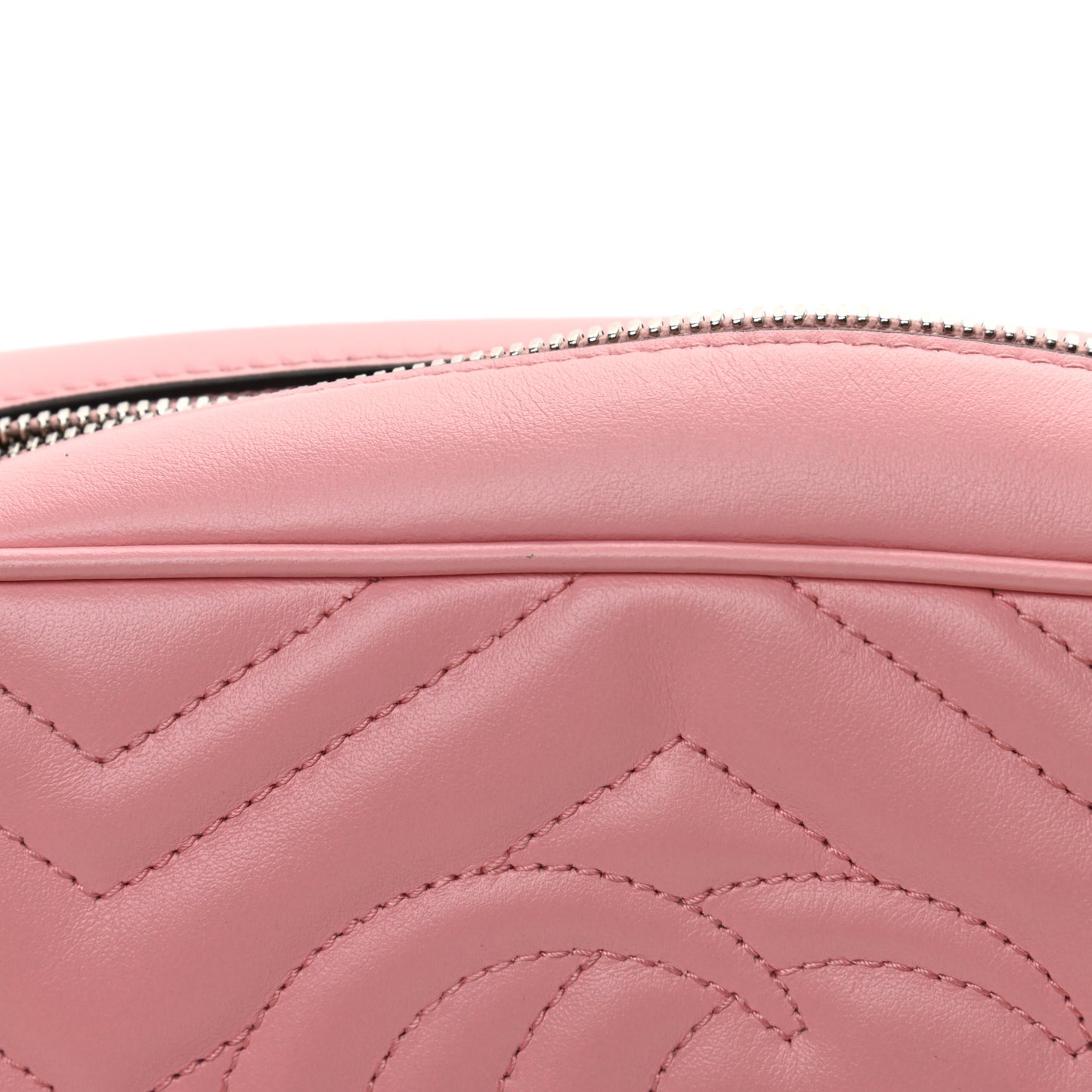 Calfskin Matelasse Small GG Marmont Chain Shoulder Bag Wild Rose