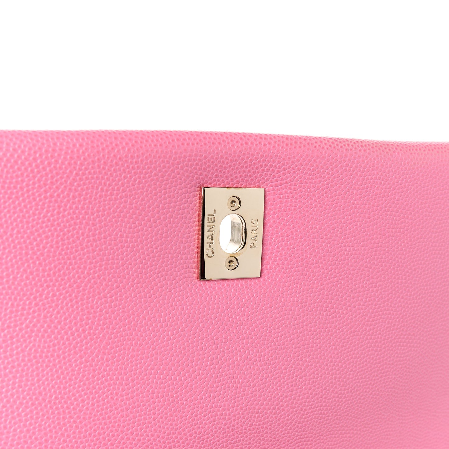 Caviar Lizard Embossed Quilted Small Coco Handle Flap Pink