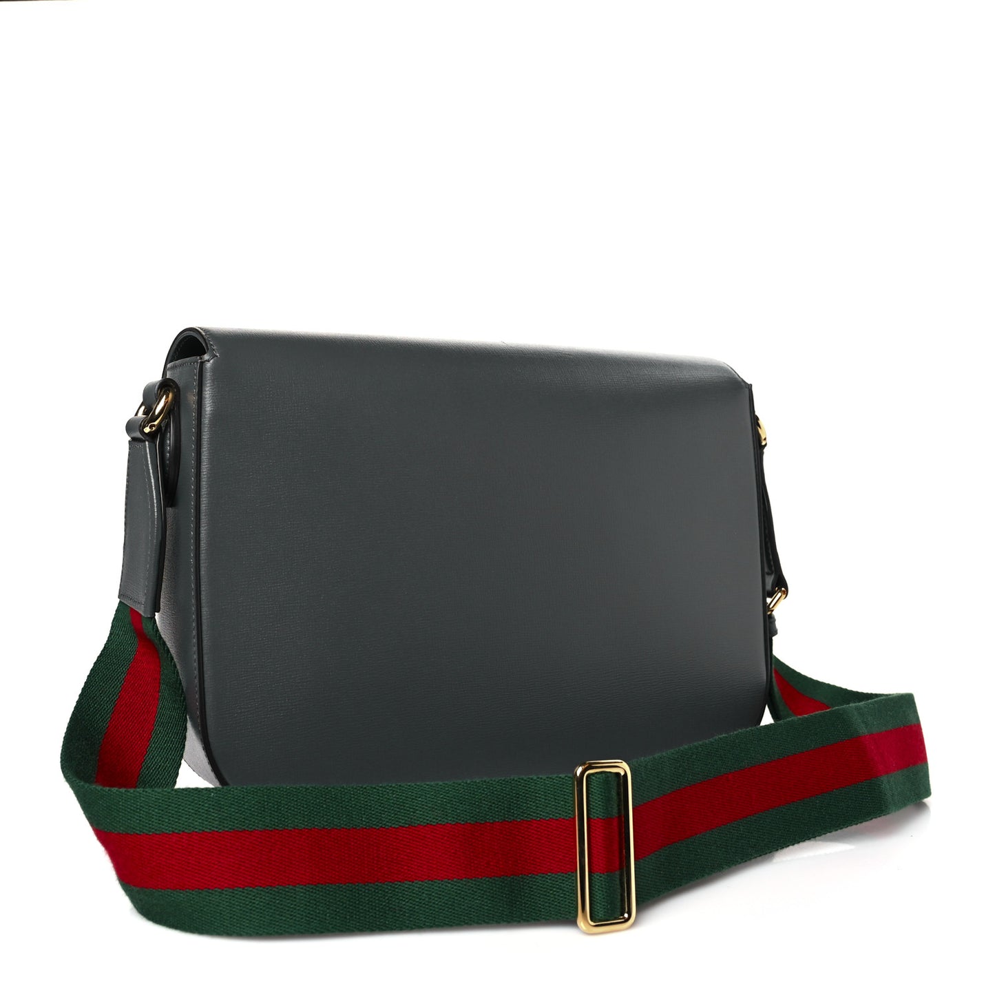 Azalea Calfskin Web Horsebit 1955 Shoulder Bag Graphite Grey