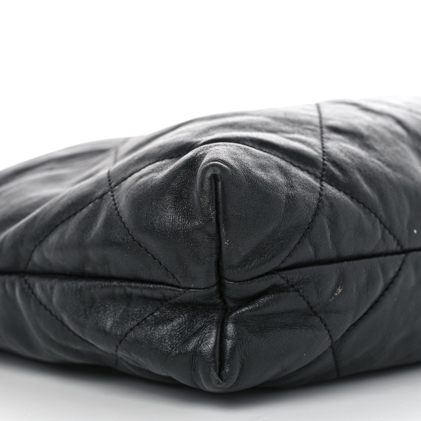 Shiny Calfskin Quilted Small Chanel 22 Black