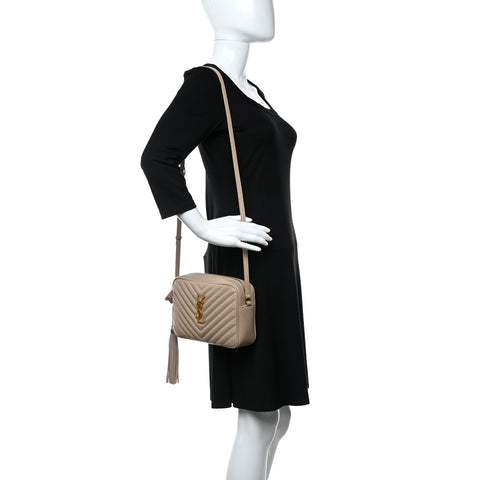 Calfskin Matelasse Monogram Lou Camera Bag Nude Powder