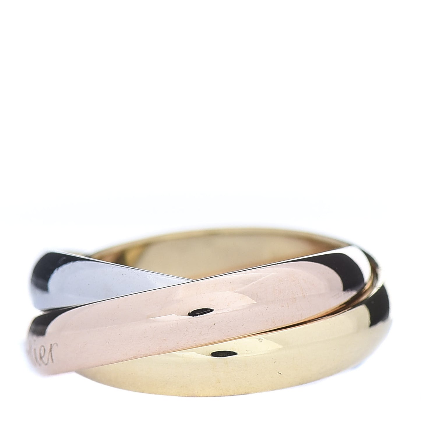 18K Pink Yellow White Gold Classic Trinity Ring 49 4.75