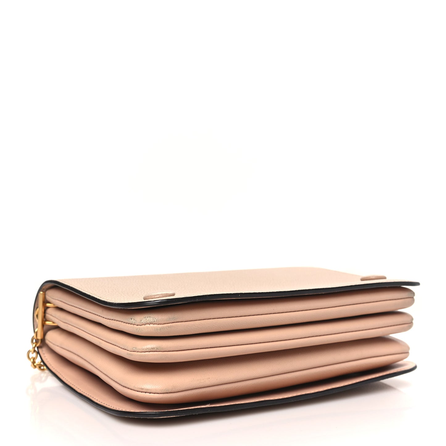 Classic Grain Calfskin Small Clifton Flap Blush