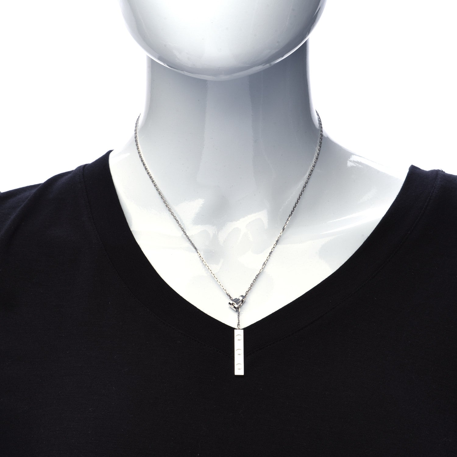 Cartier 18K White Gold LOVE Lariat Necklace 2 of 6