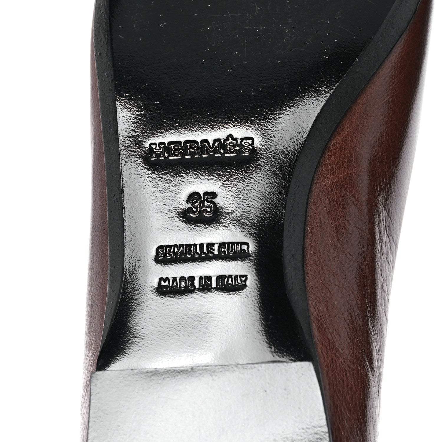 Hermes Lambskin Ballerina Flats 35 7 of 10